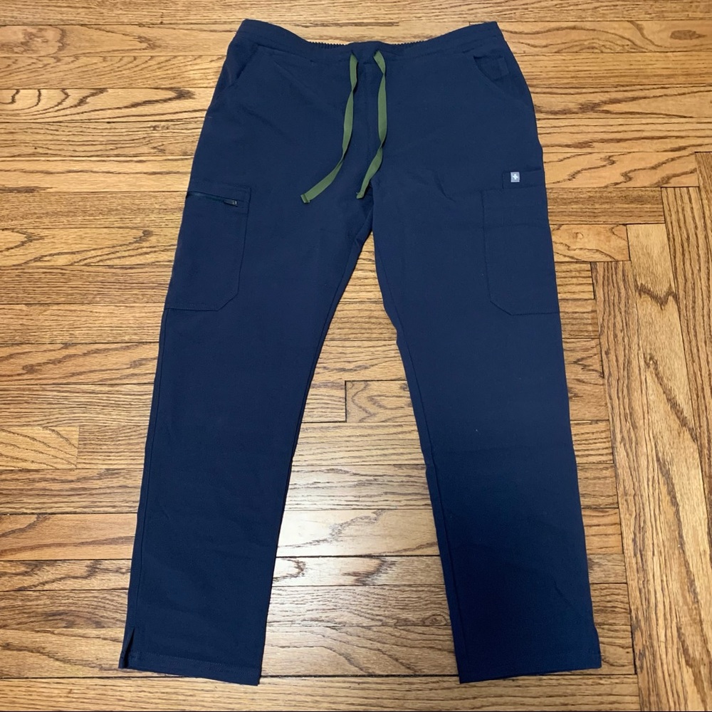 NWT Figs Quiet Navy Yola Medium Petite Skinny Scrub Pants